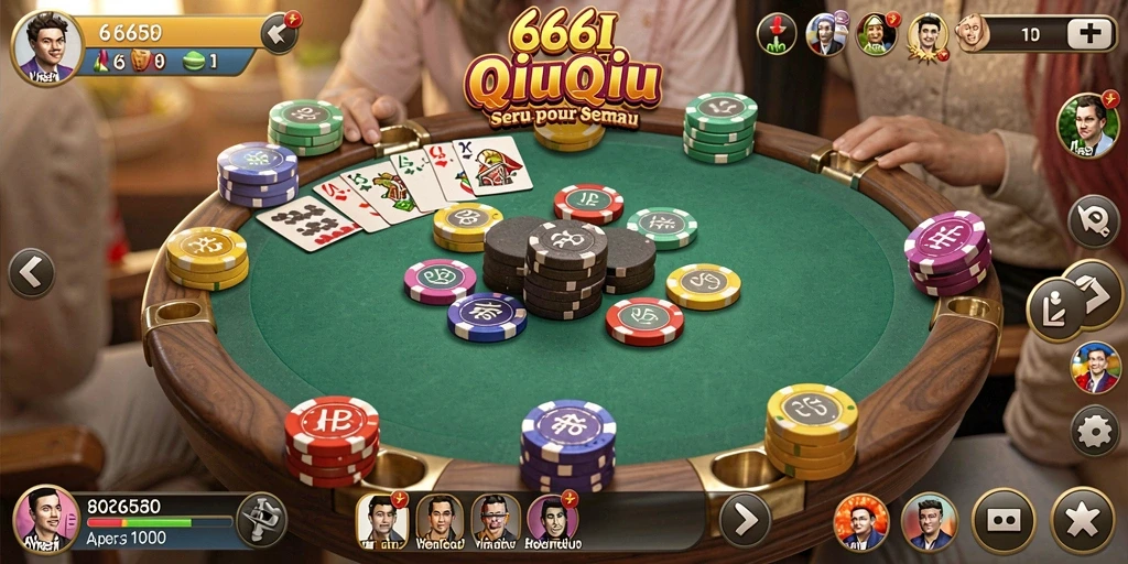 Tampilan gameplay QiuQiu yang menarik dan interaktif.