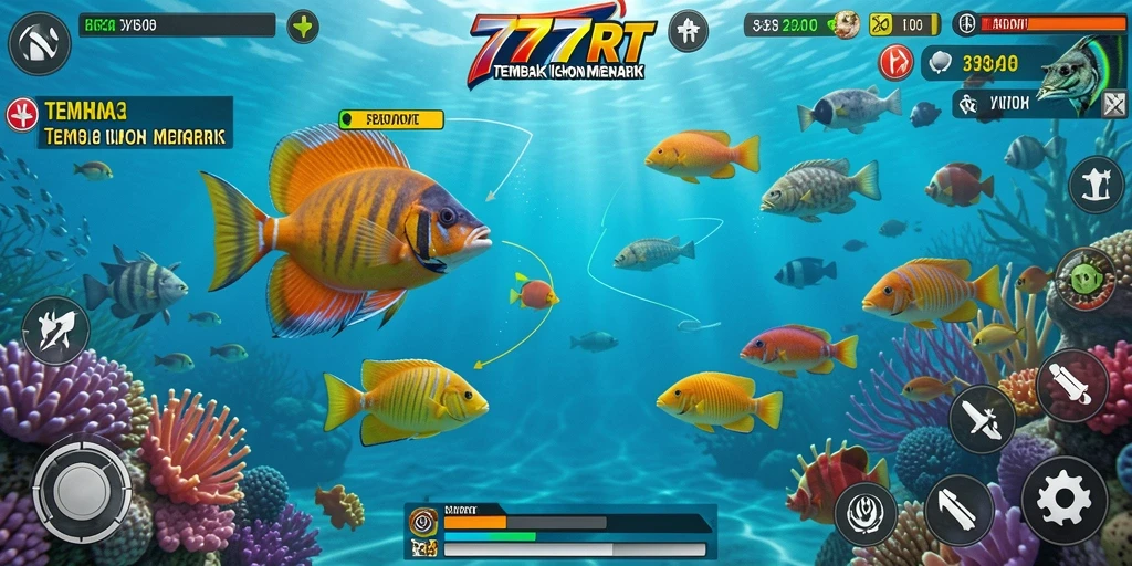 Tangkapan layar menunjukkan aksi seru permainan Tembak Ikan 777RT.