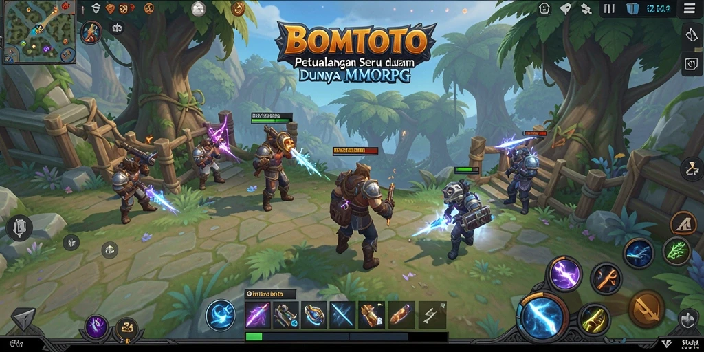 Tangkapan layar dari gameplay <strong>BOMTOTO</strong> yang menampilkan petualangan seru dalam dunia MMORPG.
