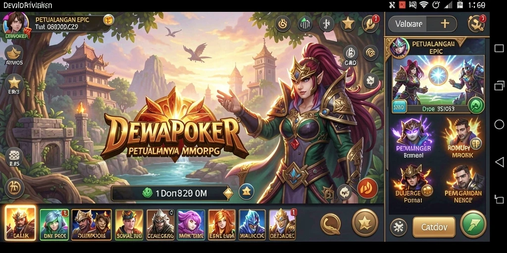 Tampilan gameplay DEWAPOKER yang penuh aksi dan petualangan.