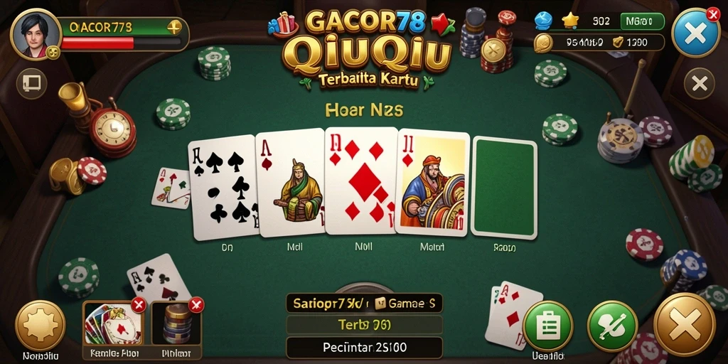 Tampilan permainan QiuQiu yang menarik dan interaktif.