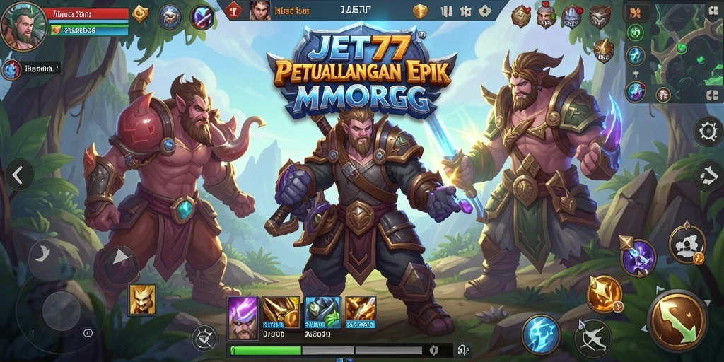 Tampilan gameplay menakjubkan dalam JET77 yang menunjukkan pertarungan epik.