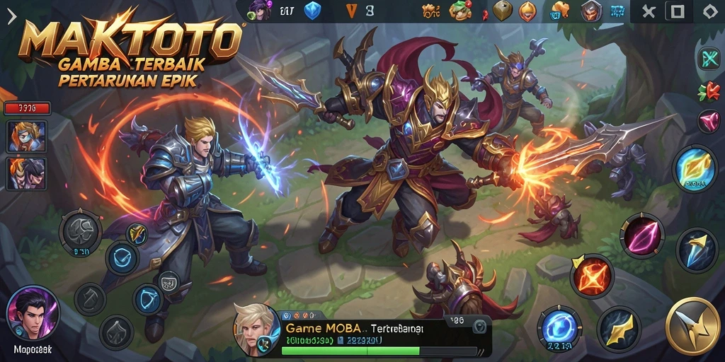 Tangkapan layar gameplay MOBA yang epik dan mendebarkan dari MAKTOTO.