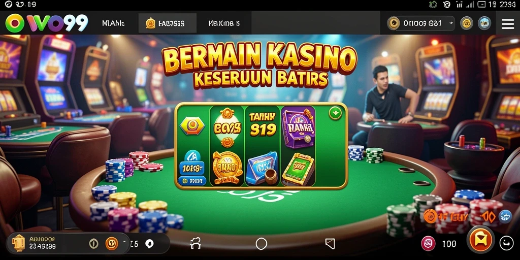 Tampilan menarik dari gameplay Kasino OVO99 yang memikat.