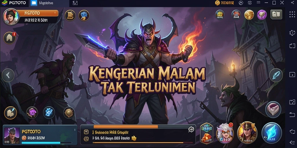 Screenshot menampilkan adegan mencekam dari gameplay PGTOTO.