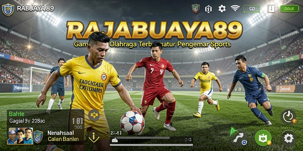 Screenshot gameplay RAJABUAYA89 yang menampilkan suasana pertandingan olahraga.